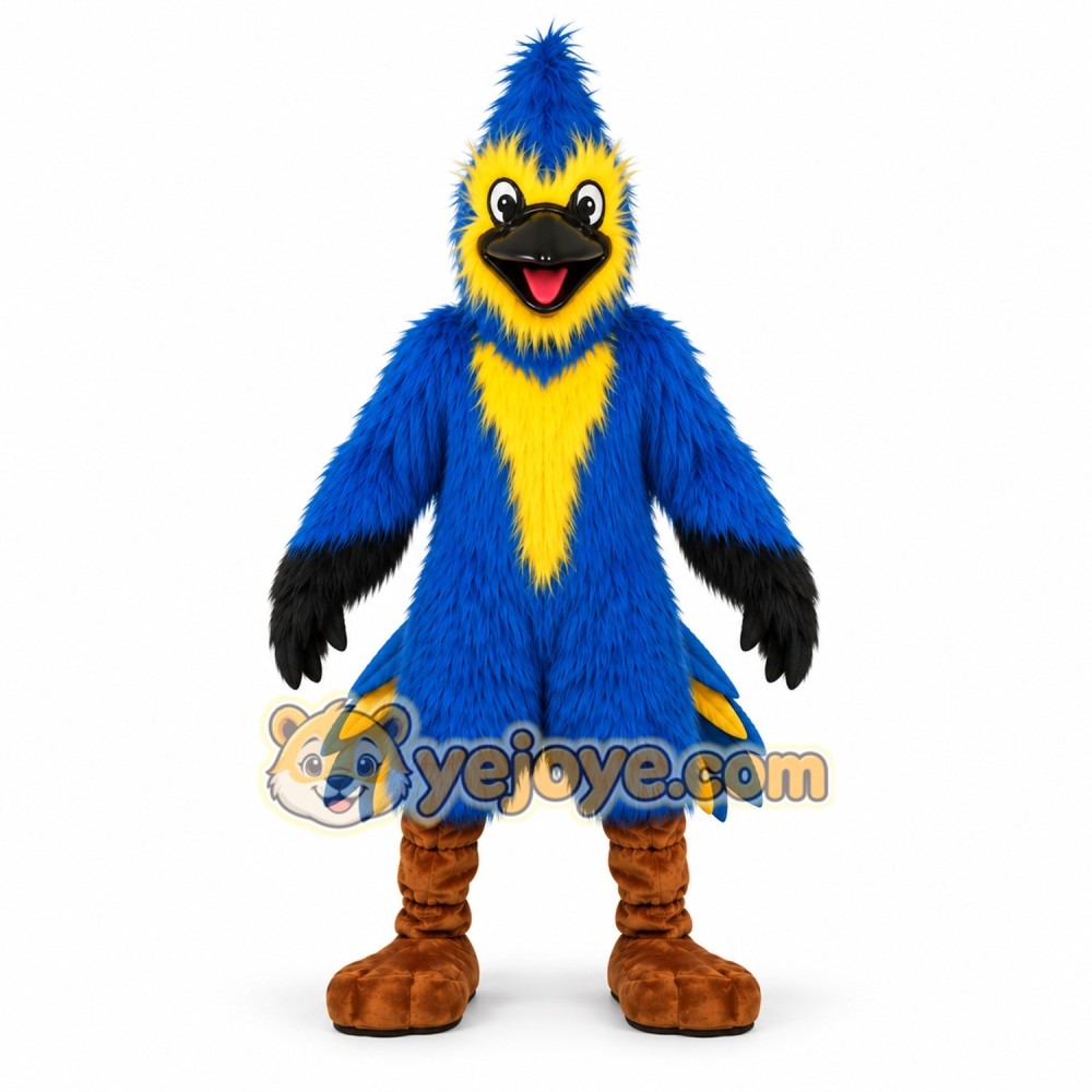 Blue Greater Roadrunner Mascot Costume for Parties and Events
