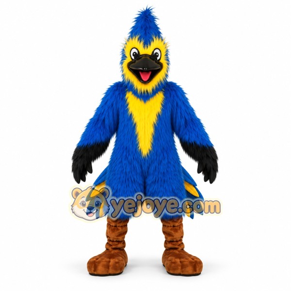Blue Greater Roadrunner Mascot Costume for Parties and Events Blue Greater Roadrunner Mascot Costume for Parties and Events