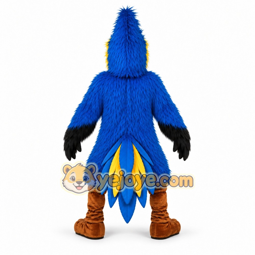 Blue Greater Roadrunner Mascot Costume for Parties and Events