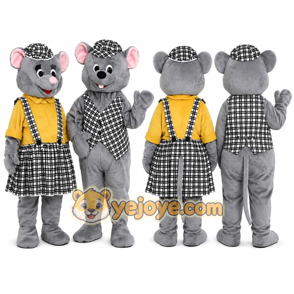 Gray Mouse Mascot Costume for Kids and Adults Gray Mouse Mascot Costume for Kids and Adults