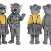 Gray Mouse Mascot Costume for Kids and Adults
