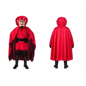 Red Devil Mascot Costume with Cape