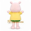 Pink Pig Mascot Costume with Yellow Shirt