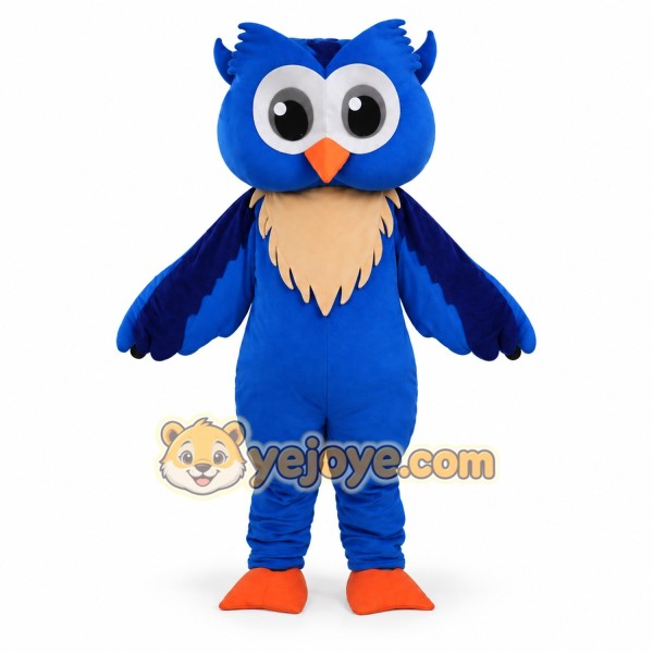 Blue Owl Mascot Costume for Parties and Events