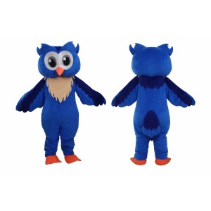 Blue Owl Mascot Costume for Parties and Events