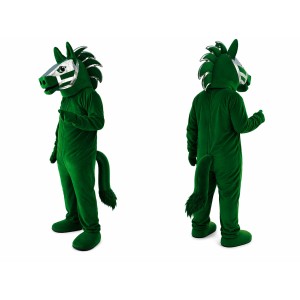 Green Zebra Mascot Costume for Kids and Adults