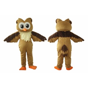 Brown Owl Mascot Costume for Kids and Adults