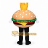 Burger Mascot Costume with Crown for Kids and Adults Burger Mascot Costume with Crown for Kids and Adults