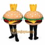 Burger Mascot Costume with Crown for Kids and Adults