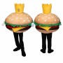 Burger Mascot Costume with Crown for Kids and Adults