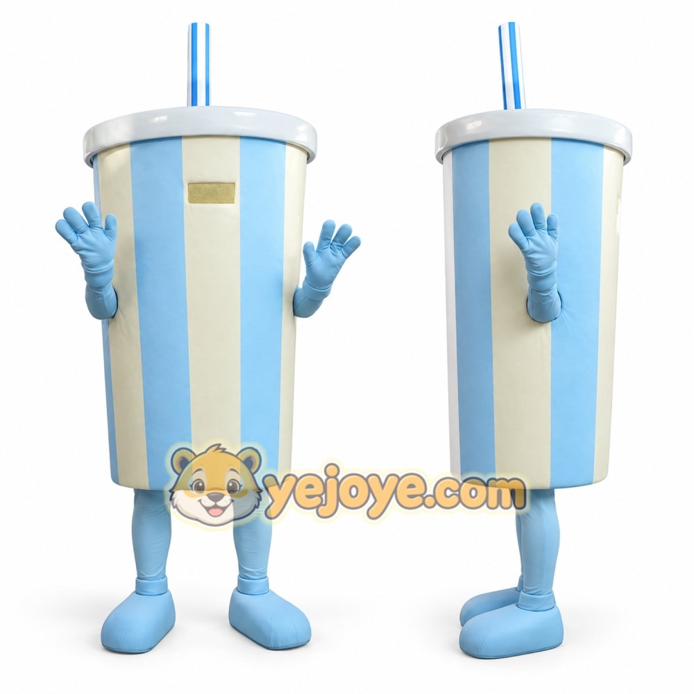 Blue Cup Mascot Costume for Kids and Adults Blue Cup Mascot Costume for Kids and Adults