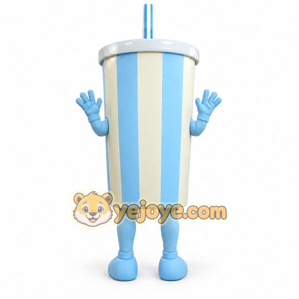 Blue Cup Mascot Costume for Kids and Adults Blue Cup Mascot Costume for Kids and Adults
