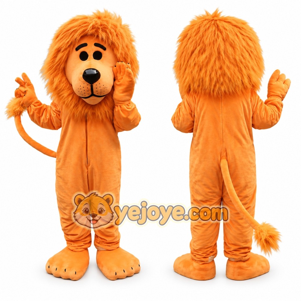 Orange Lion Mascot Costume for Kids and Adults Orange Lion Mascot Costume for Kids and Adults
