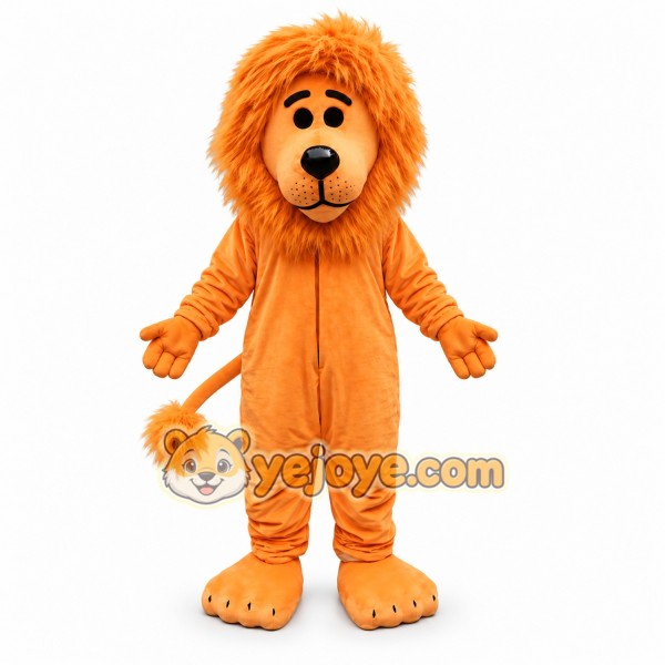 Orange Lion Mascot Costume for Kids and Adults