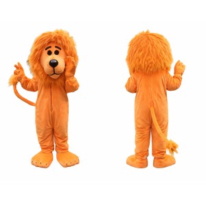 Orange Lion Mascot Costume for Kids and Adults