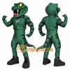 Green Snake Mascot Costume with Tail and Stripes Green Snake Mascot Costume with Tail and Stripes