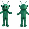 Green Alien Mascot Costume for Kids and Adults