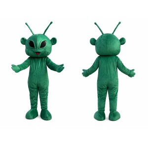 Green Alien Mascot Costume for Kids and Adults
