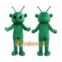 Green Alien Mascot Costume for Kids and Adults