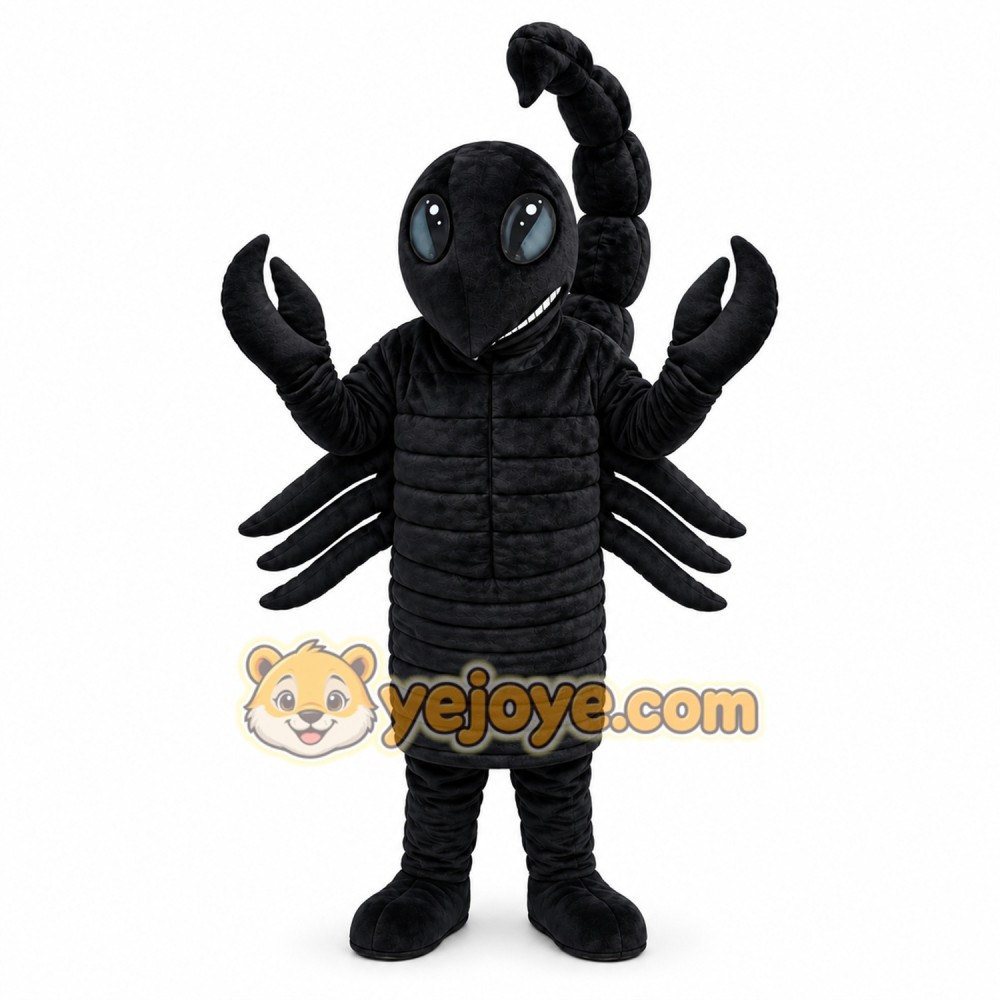 Black Scorpion Mascot Costume Black Scorpion Mascot Costume
