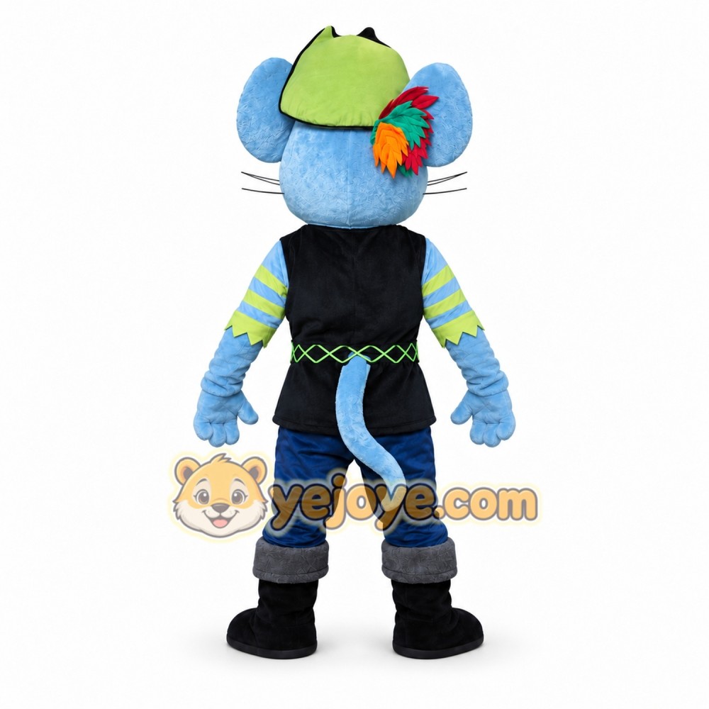 Blue Pirate Mouse Mascot Costume