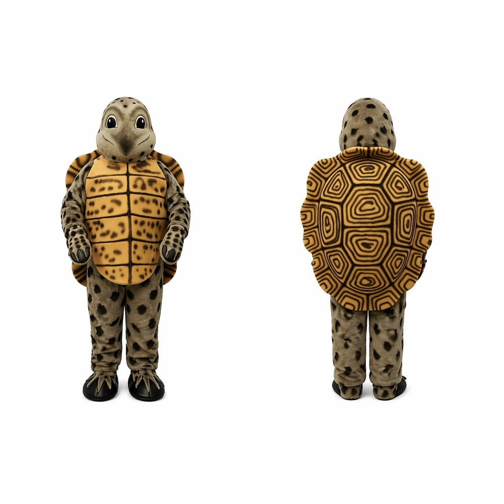 Brown Turtle Mascot Costume for Kids and Adults
