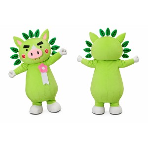Green Pig Mascot Costume for Kids and Adults