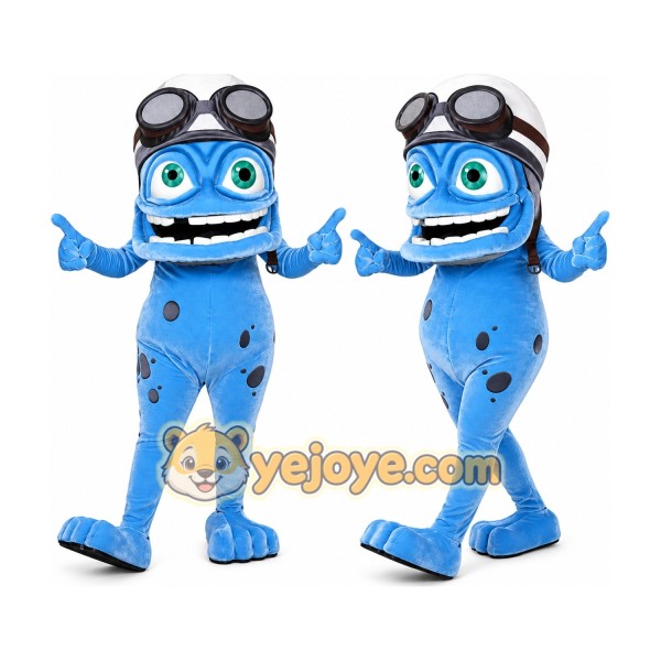 Blue Frog Mascot Costume for Kids and Adults
