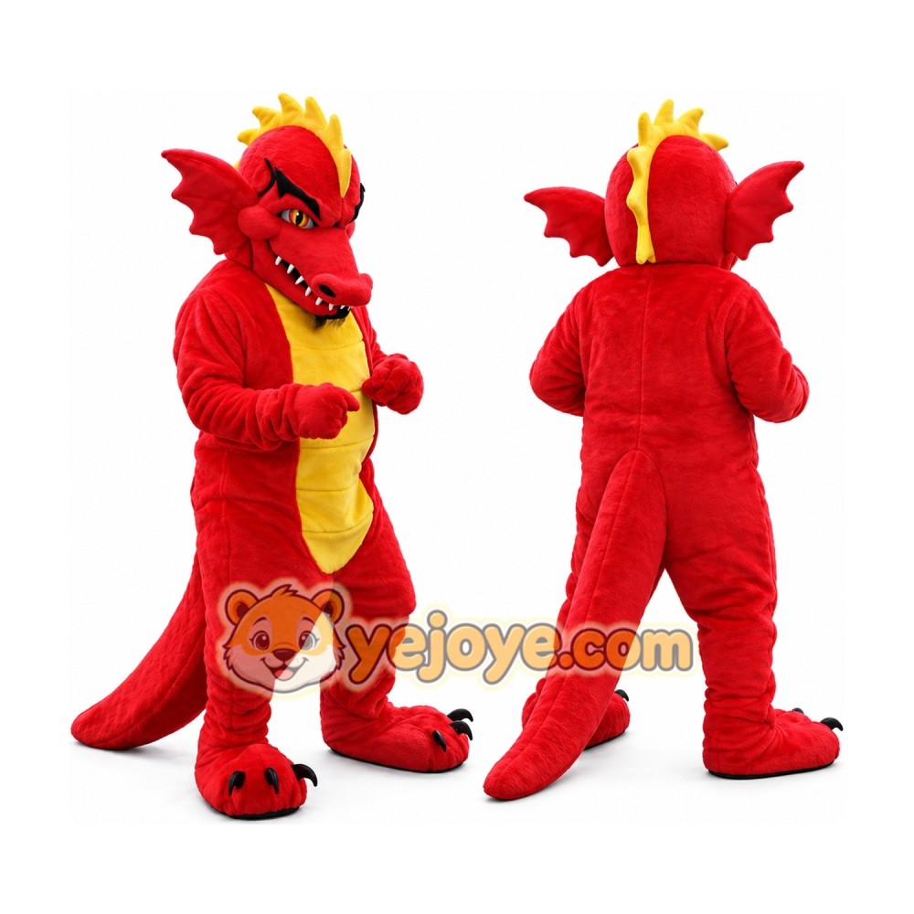 Red Dragon Mascot Costume
