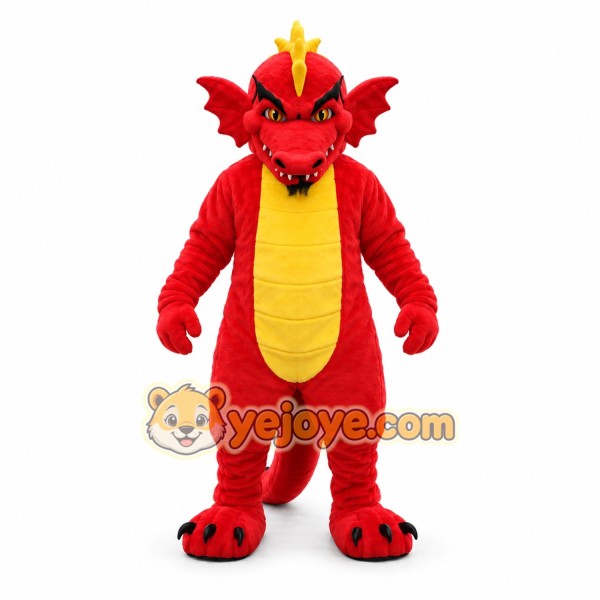 Red Dragon Mascot Costume Red Dragon Mascot Costume