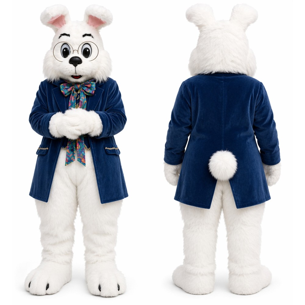 Blue Rabbit Mascot Costume