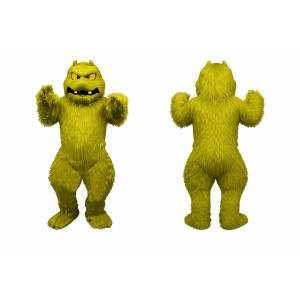 Yellow Monster Mascot Costume for Events Parties