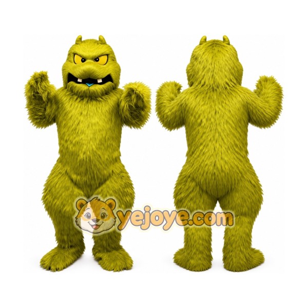Yellow Monster Mascot Costume for Events Parties