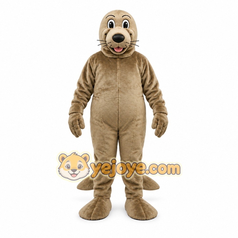 Brown Seal Mascot Costume