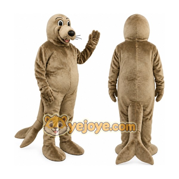 Brown Seal Mascot Costume