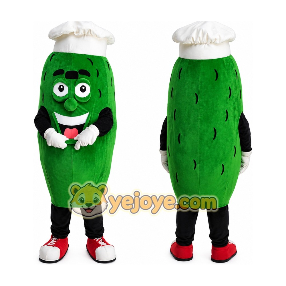 Green Pickle Mascot Costume for Kids and Adults Green Pickle Mascot Costume for Kids and Adults