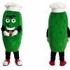 Green Pickle Mascot Costume for Kids and Adults