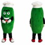 Green Pickle Mascot Costume for Kids and Adults