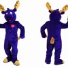Purple Moose Mascot Costume