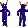 Purple Moose Mascot Costume