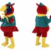Red Parrot Mascot Costume with Yellow Accents