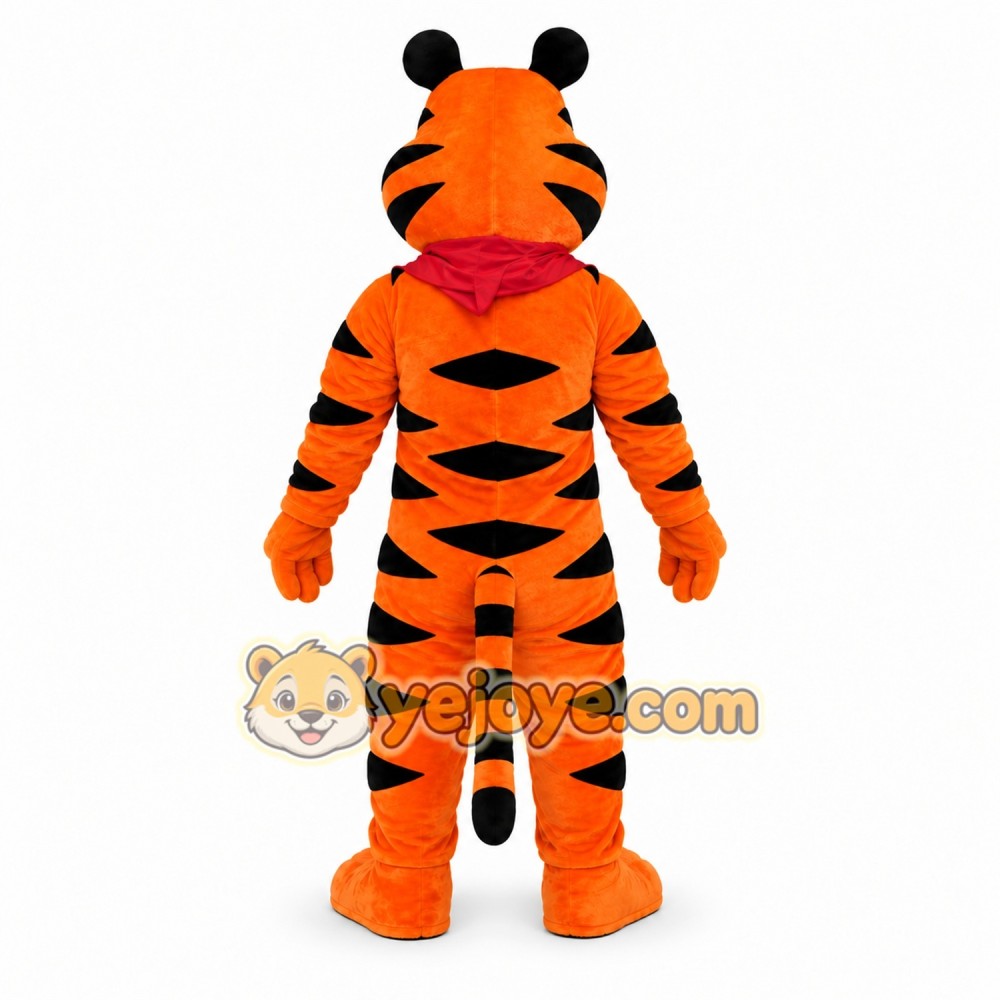 Orange Tiger Mascot Costume with Red Scarf Orange Tiger Mascot Costume with Red Scarf