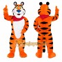 Orange Tiger Mascot Costume with Red Scarf