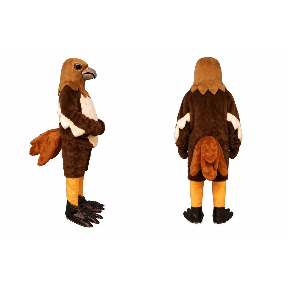 Brown Eagle Mascot Costume for Kids and Adults