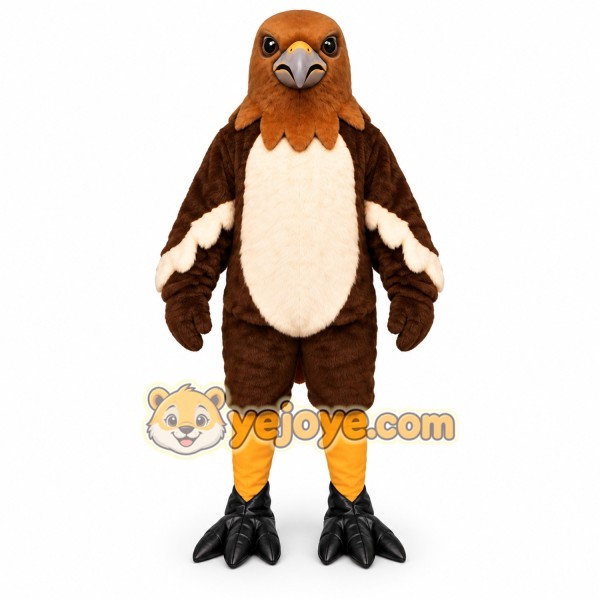 Brown Eagle Mascot Costume for Kids and Adults