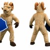 Ram Mascot Costume with Blue Shield