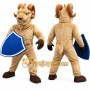 Ram Mascot Costume with Blue Shield