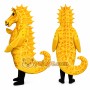 Yellow Seahorse Mascot Costume Suit