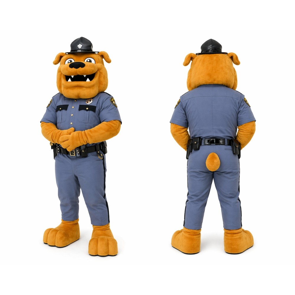 Blue Dog Police Mascot Costume