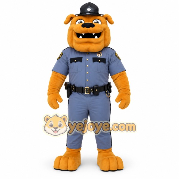 Blue Dog Police Mascot Costume Blue Dog Police Mascot Costume